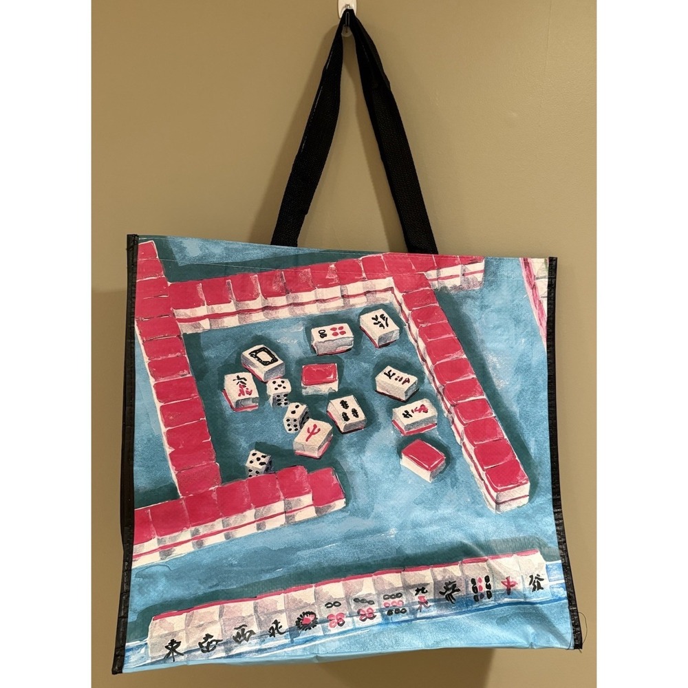 Marshall 💯 Reusable Bag - Chinese Mahjong Design With Big Winning Cards In Hand